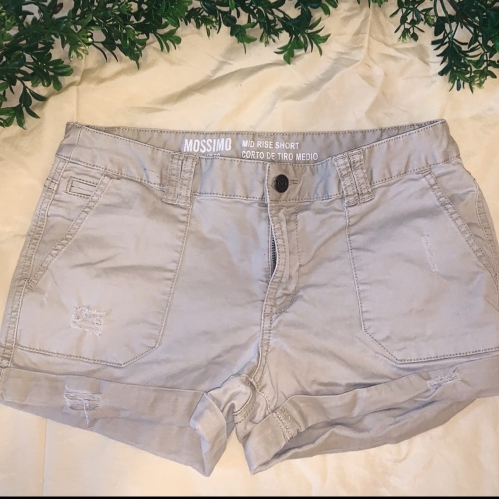 lightly distressed shorts